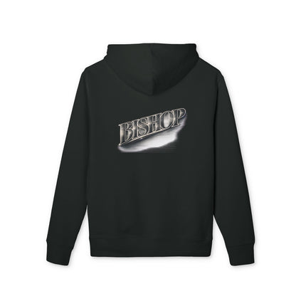 Bishop Chrome Logo Hoodie — Vintage Metallic Script Streetwear
