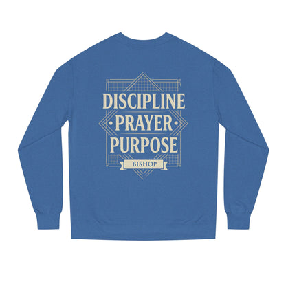 Crewneck Sweatshirt — "Discipline Prayer Purpose" Inspirational Faith Design
