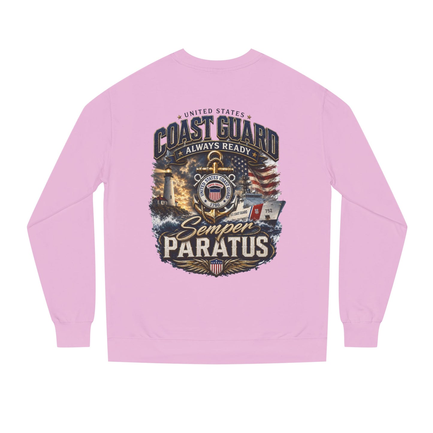 Coast Guard Semper Paratus Sweatshirt — USCG Always Ready Veteran Crewneck