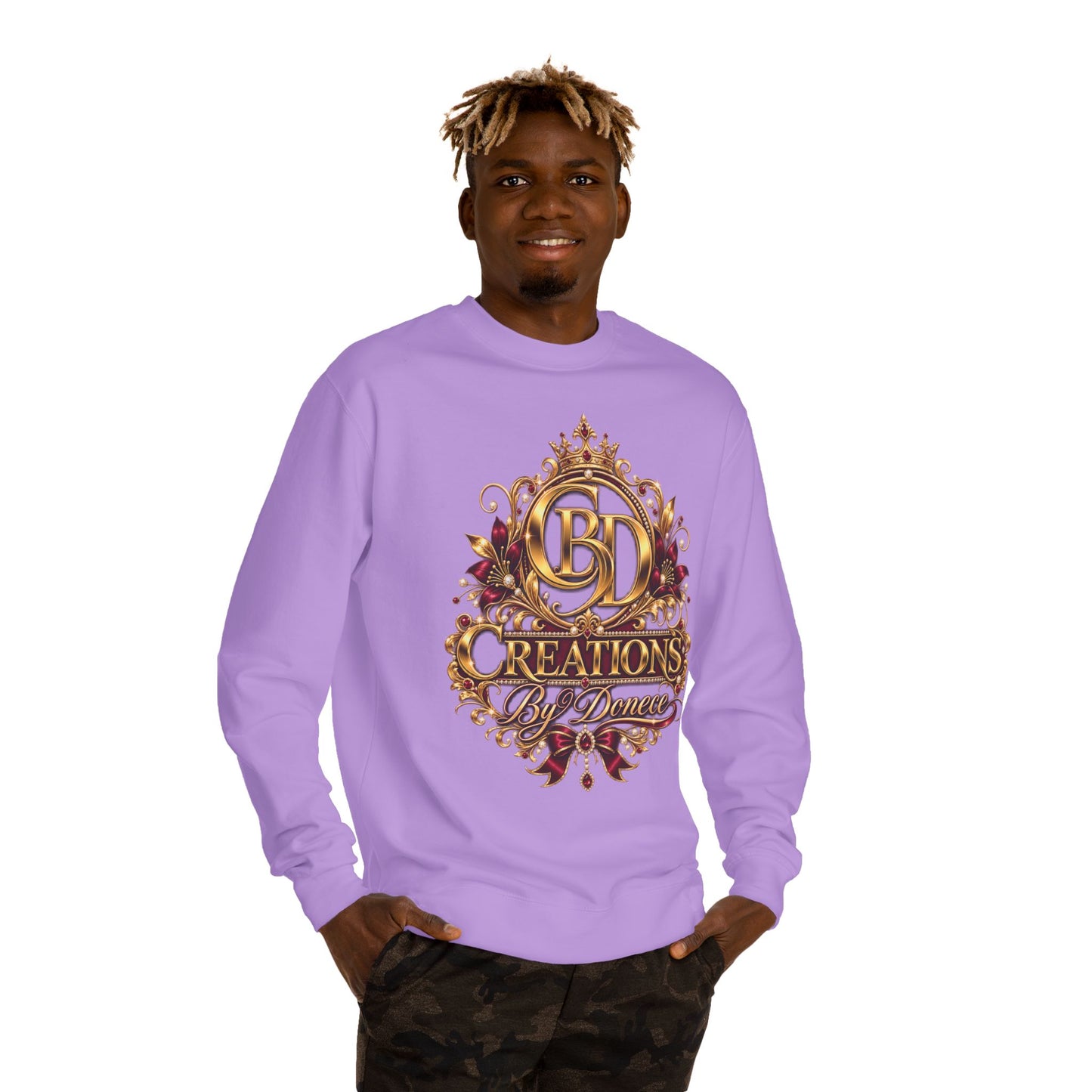 Crewneck Sweatshirt — 'CB Creations by Donna' Ornate Gold Emblem