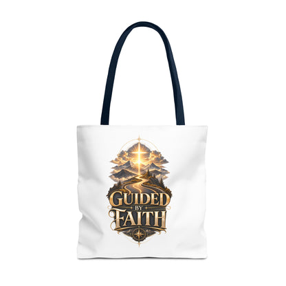 Guided by Faith Tote Bag — Christian Inspirational Canvas Tote