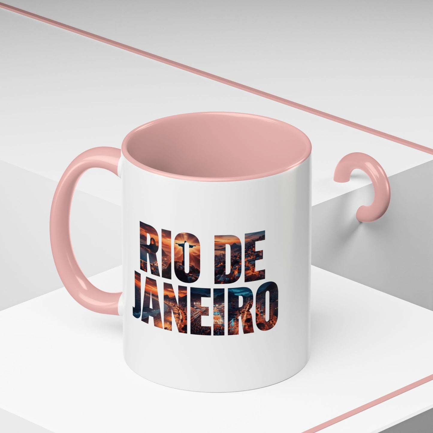 Rio de Janeiro Accent Coffee Mug — Scenic Typography Coffee Mug (11/15oz)