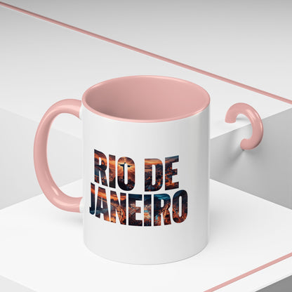 Rio de Janeiro Accent Coffee Mug — Scenic Typography Coffee Mug (11/15oz)