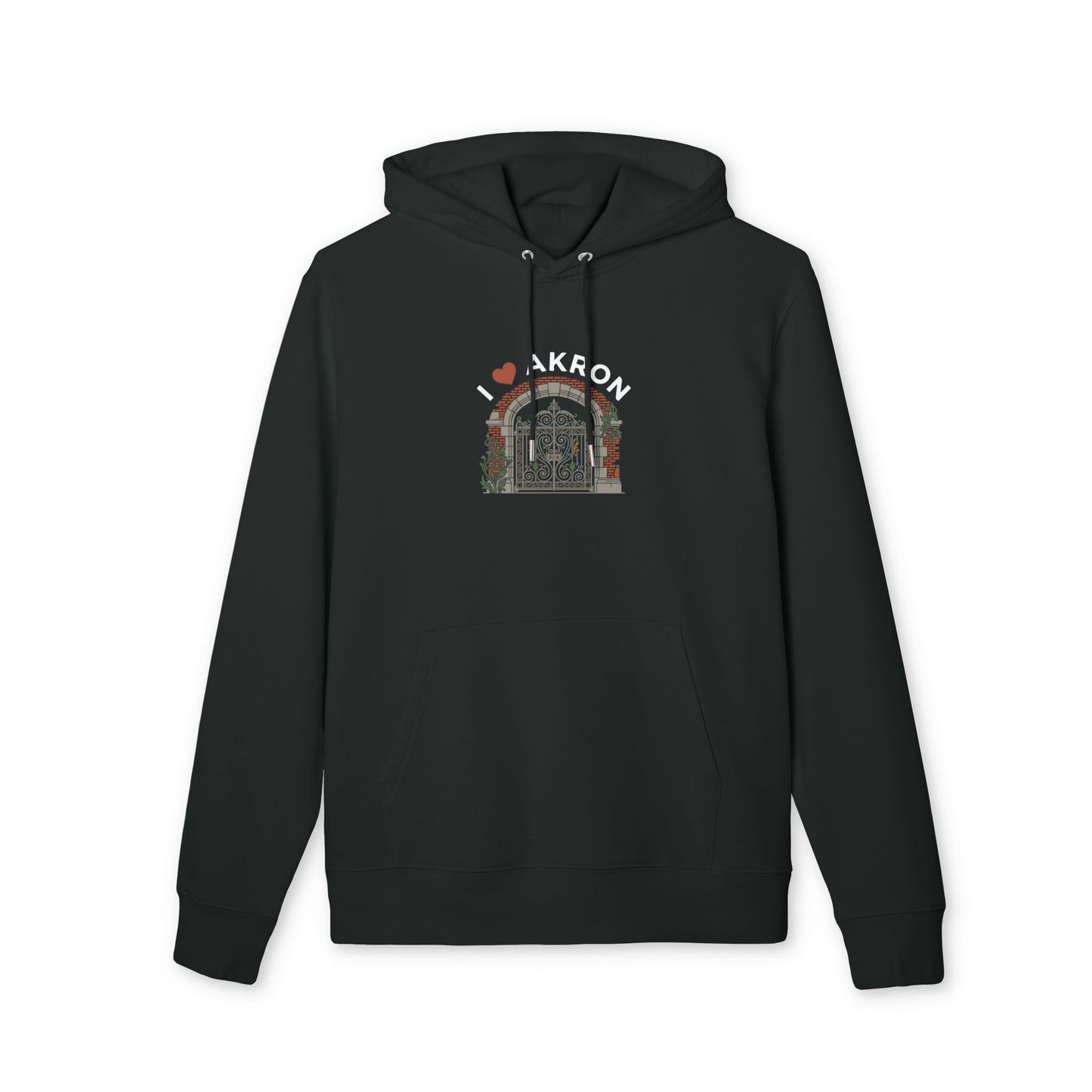 Hoodie — I  Akron Archway Graphic (City Landmark, Vintage Gate Design)