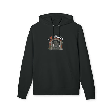 Hoodie — I  Akron Archway Graphic (City Landmark, Vintage Gate Design)