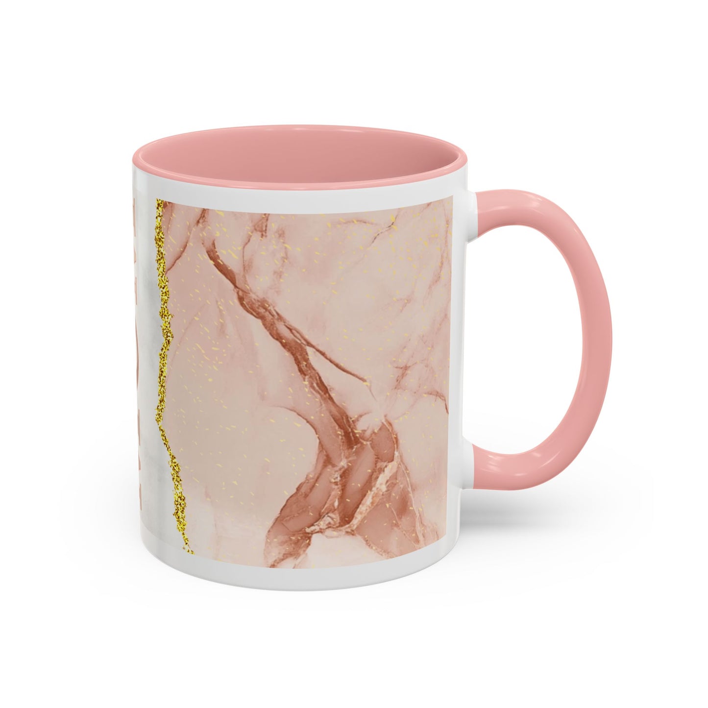 Mom Marble Accent Coffee Mug — Rose Gold & Gold Vein 11/15oz Gift