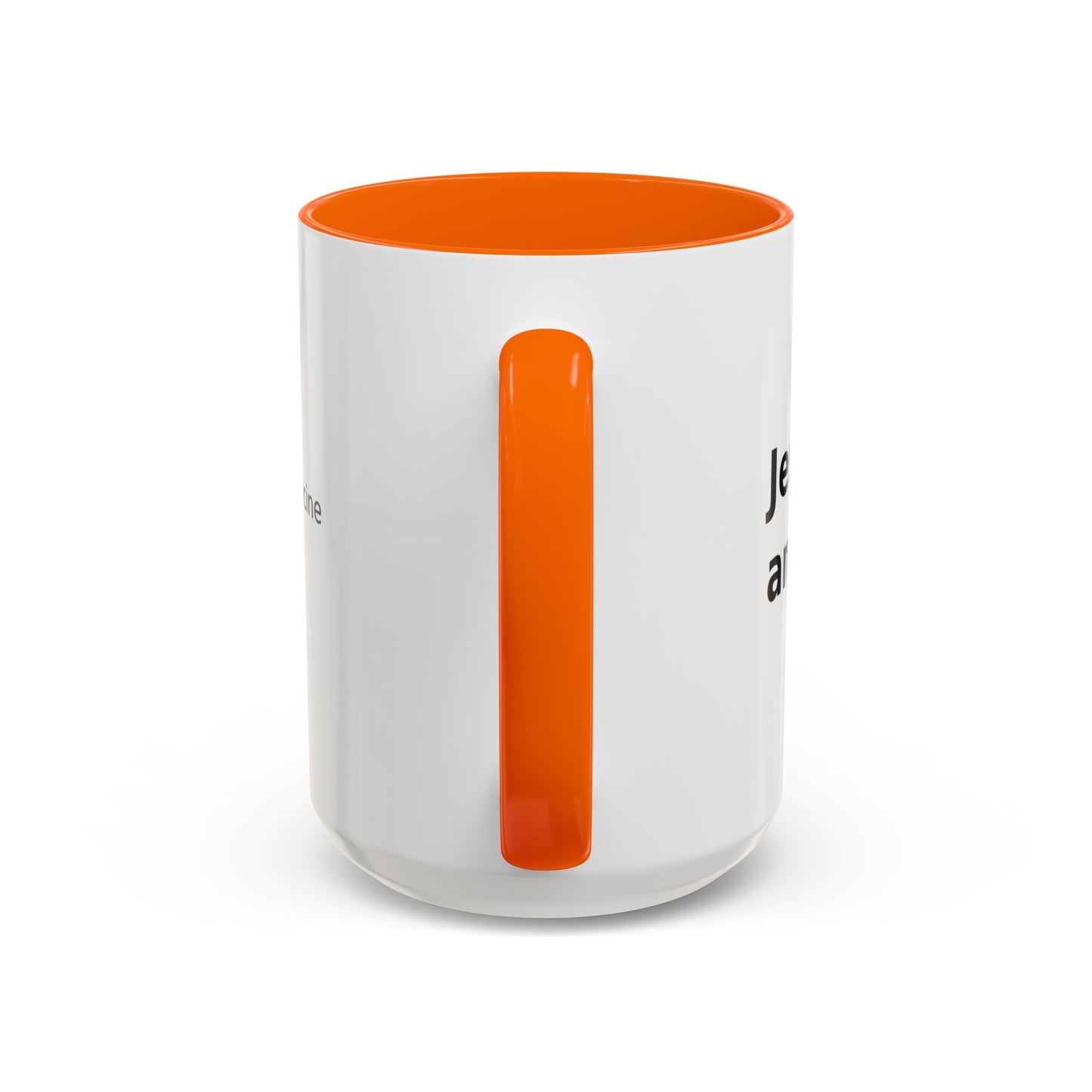 Accent Coffee Mug — “Faith + Medicine: Insulin Saves” Black-Accent Mug (11/15 oz)