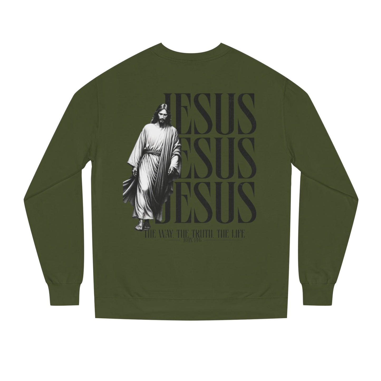 Jesus Crewneck Sweatshirt – The Way The Truth The Life Religious Pullover