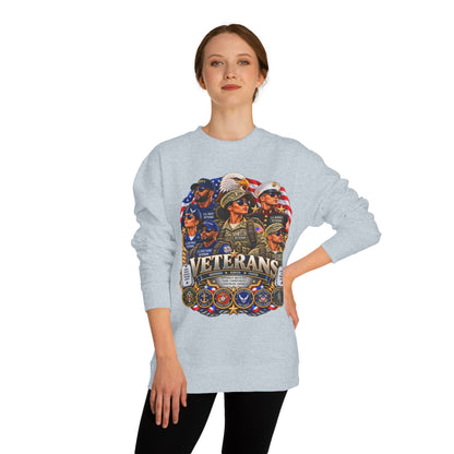 Veterans Tribute Sweatshirt — Patriotic Military Veteran Crewneck