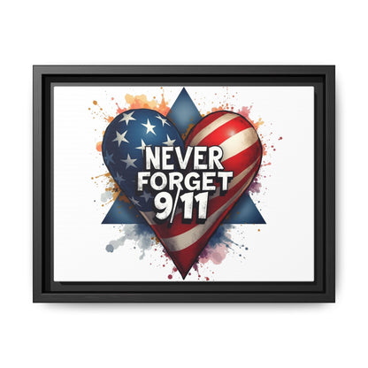 Never Forget 9/11 Framed Canvas Print