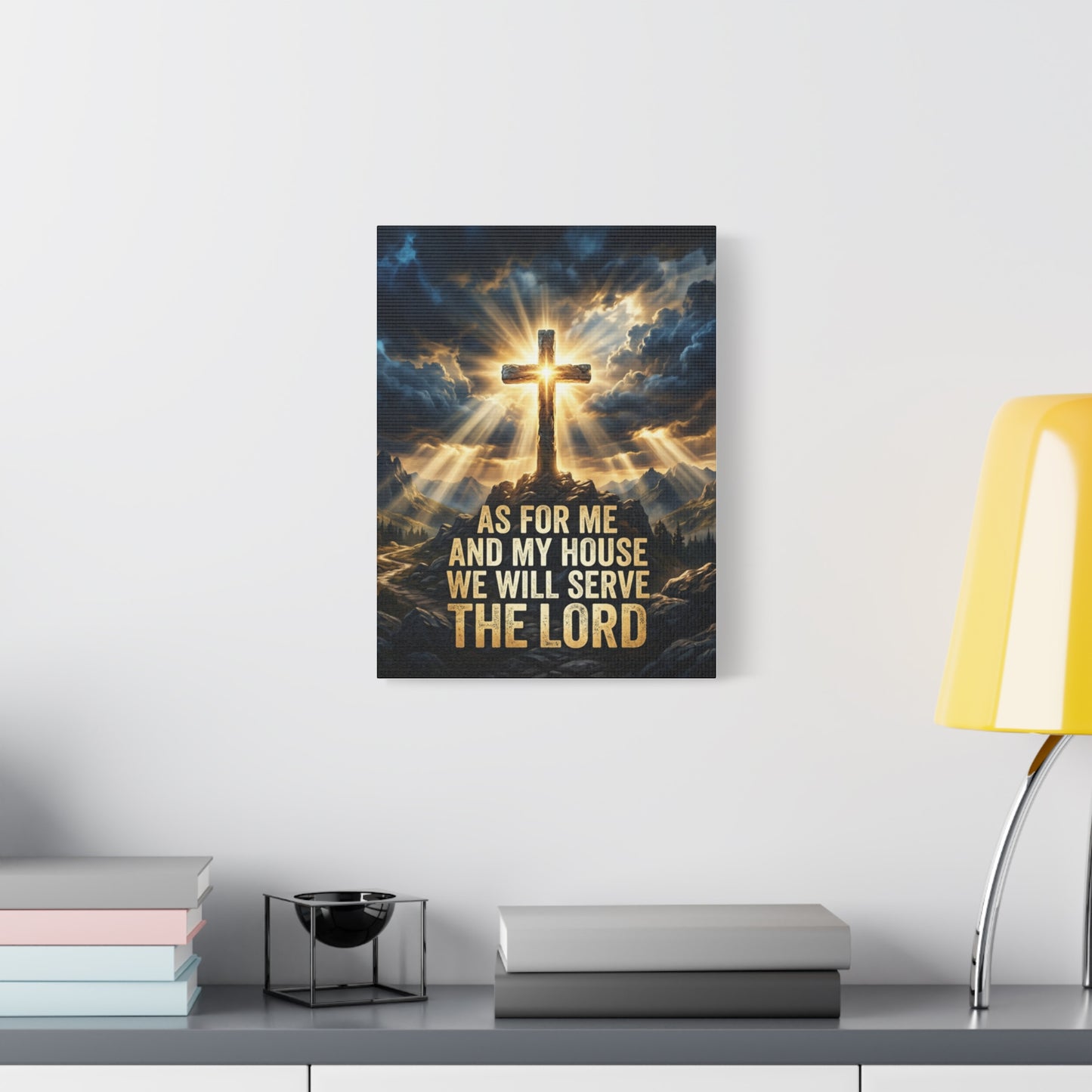 "As For Me And My House We Will Serve The Lord" Canvas Wall Art