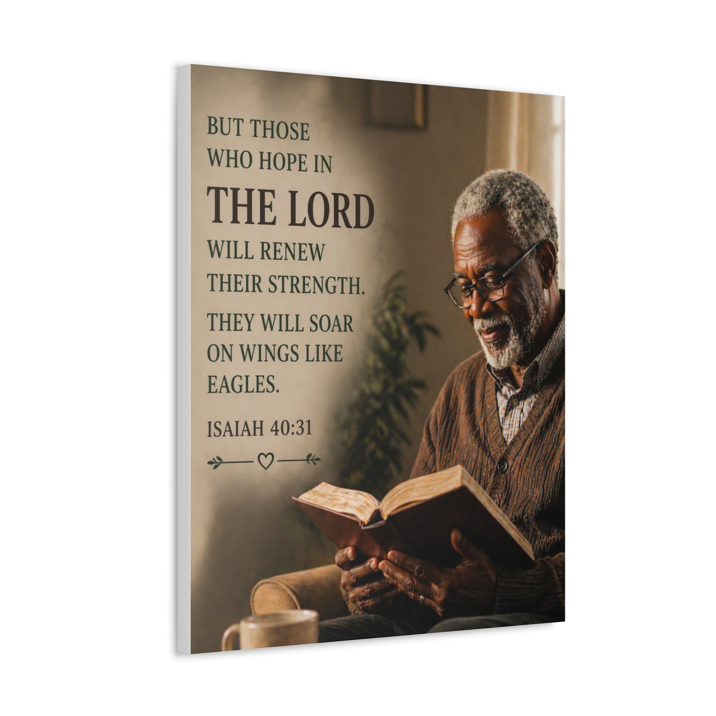 Stretched Canvas - "But Those Who Hope in The Lord" Isaiah 40:31 Inspirational Christian Wall Art