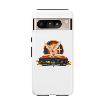 Wisdom and Theology Phone Case — Christian Dove & Cross Protective Tough Case