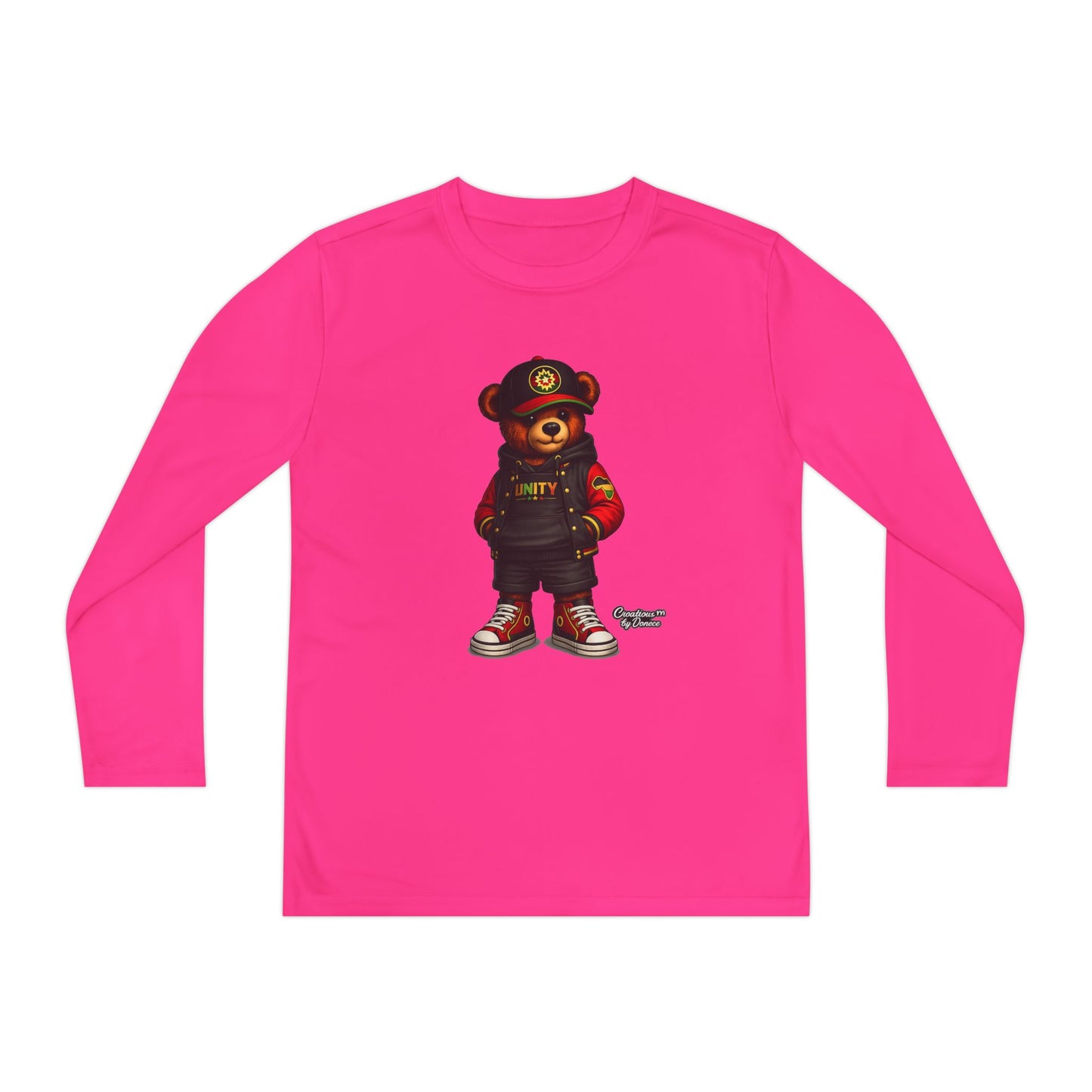 Youth Long Sleeve Tee — Streetwear Teddy Bear Graphic