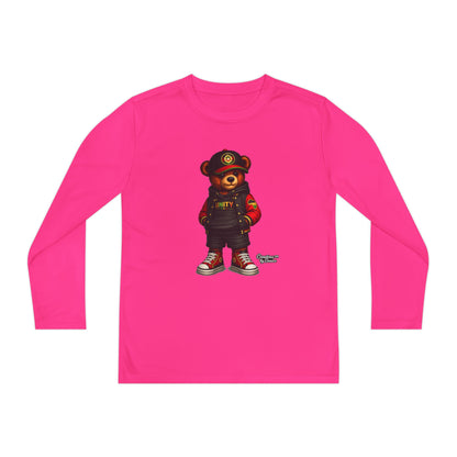 Youth Long Sleeve Tee — Streetwear Teddy Bear Graphic