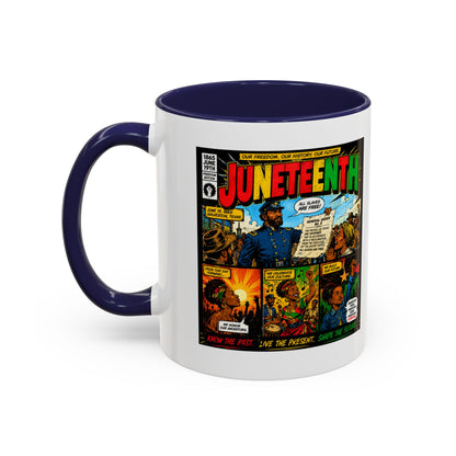Juneteenth Comic Art Coffee Mug — Celebratory Black History Accent Mug