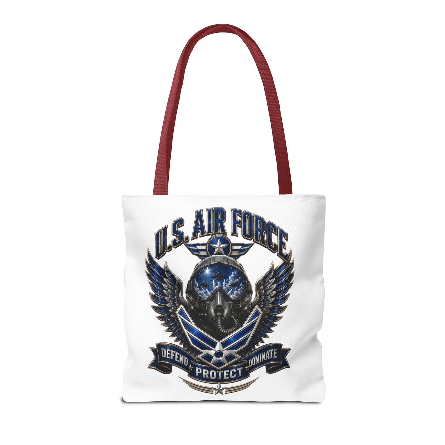 U.S. Air Force Emblem Tote Bag — Military Wings & Skull Design