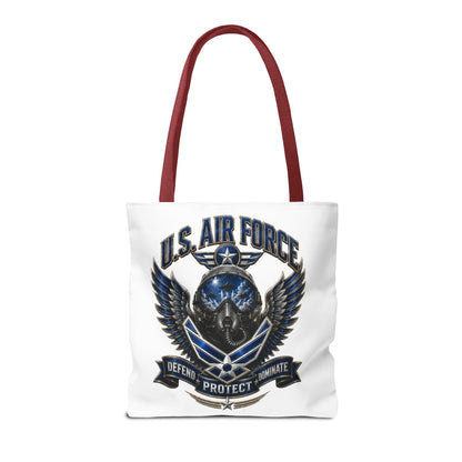 U.S. Air Force Emblem Tote Bag — Military Wings & Skull Design