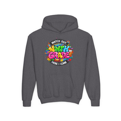 Kids' 4th Grade Hoodie – "Watch Out 4th Grade Here I Come" Colorful Back-to-School Sweatshirt