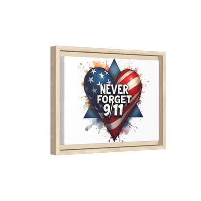 Never Forget 9/11 Framed Canvas Print