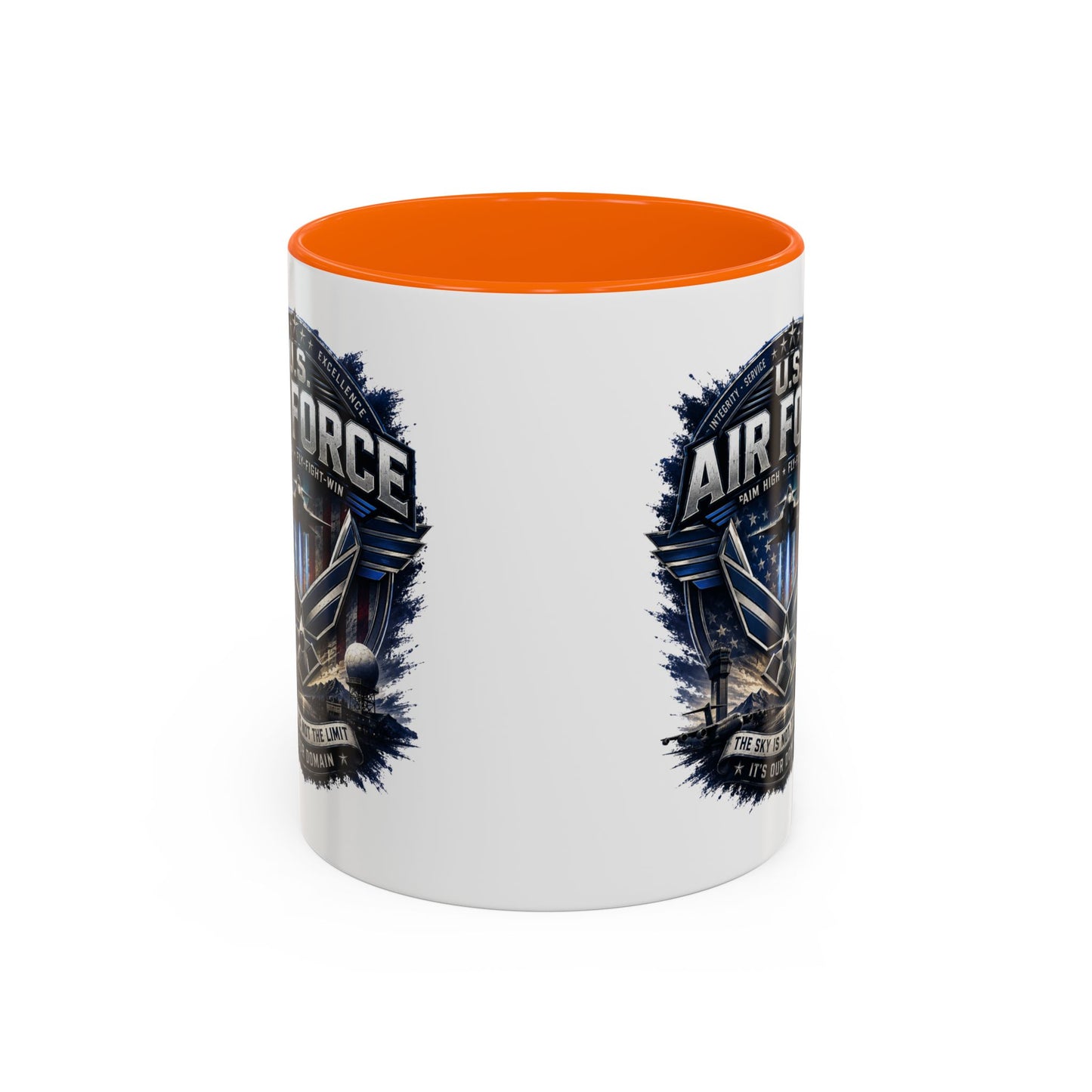U.S. Air Force Accent Coffee Mug — Military Emblem 11/15oz