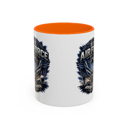U.S. Air Force Accent Coffee Mug — Military Emblem 11/15oz