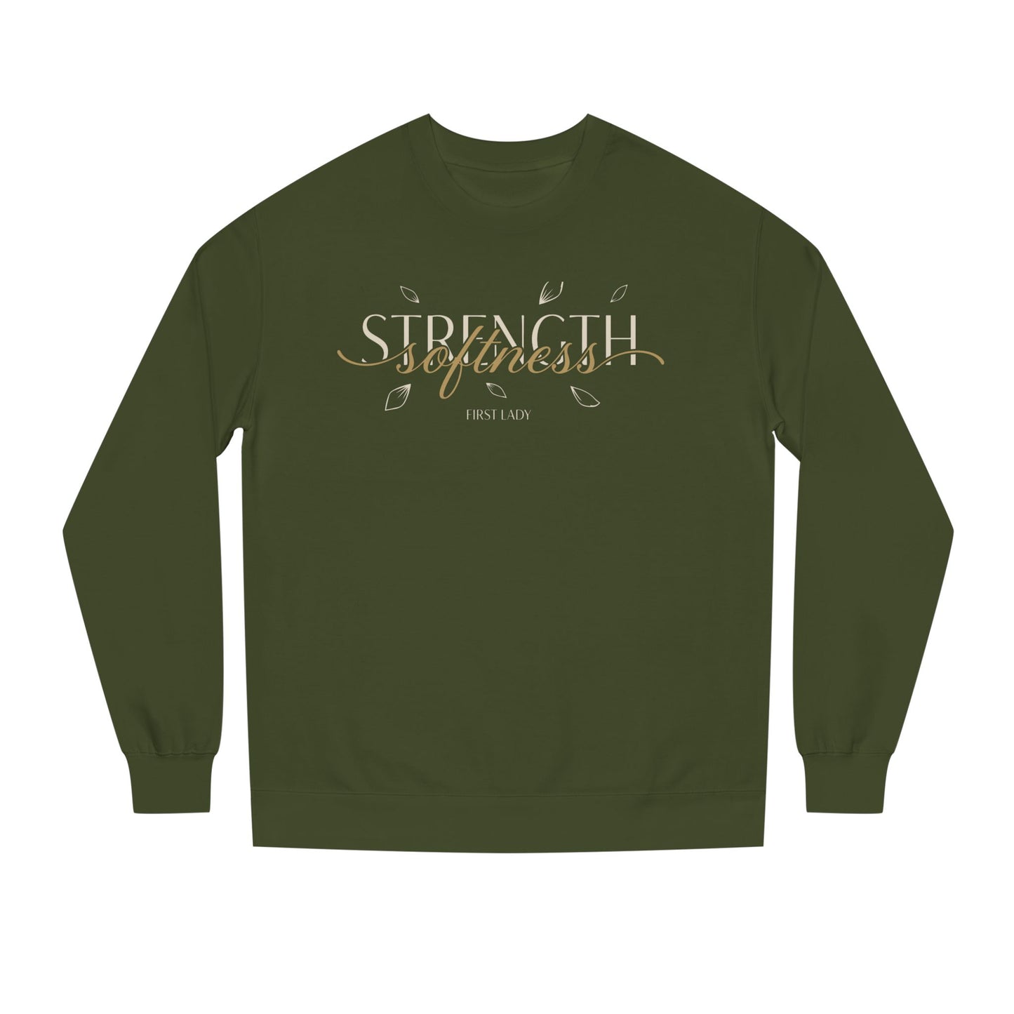 Strength & Softness Sweatshirt — Inspirational Christian Crewneck (Psalm 46:1)