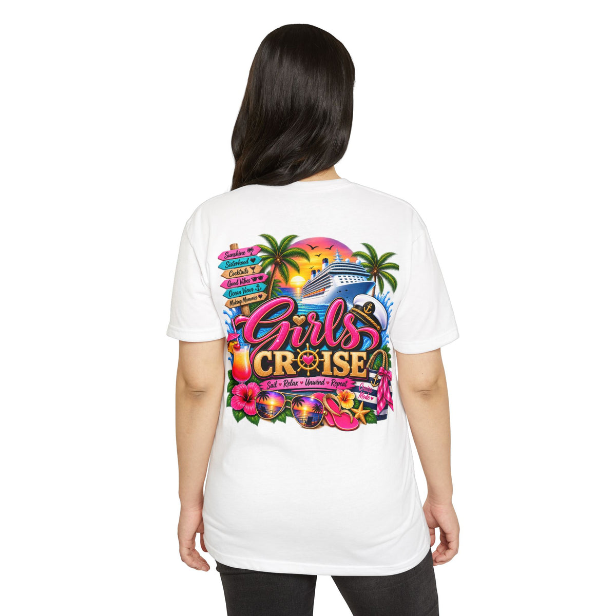Girls Cruise T‑Shirt — Tropical Bachelorette & Vacation Tee