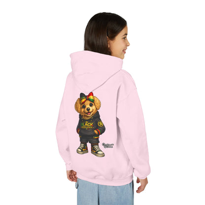 Youth Hoodie — Black Excellence Bear Graphic Sweatshirt (Kids)