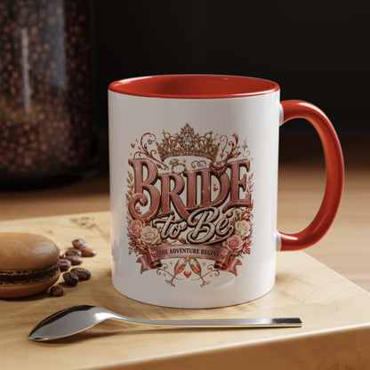 Bride to Be Coffee Mug — Floral Bridal Accent Mug (11/15oz)