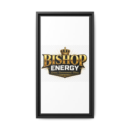 Framed Canvas Art - "Bishop Energy" Gold Crown Logo (Matte)