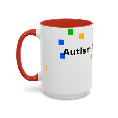 Autism Acceptance Accent Coffee Mug – Colorful Puzzle Square Design (11/15 oz)