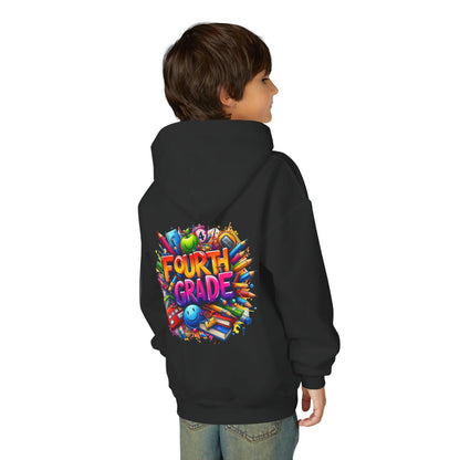 Fourth Grade Youth Hoodie — Colorful Back-to-School Kids Sweatshirt