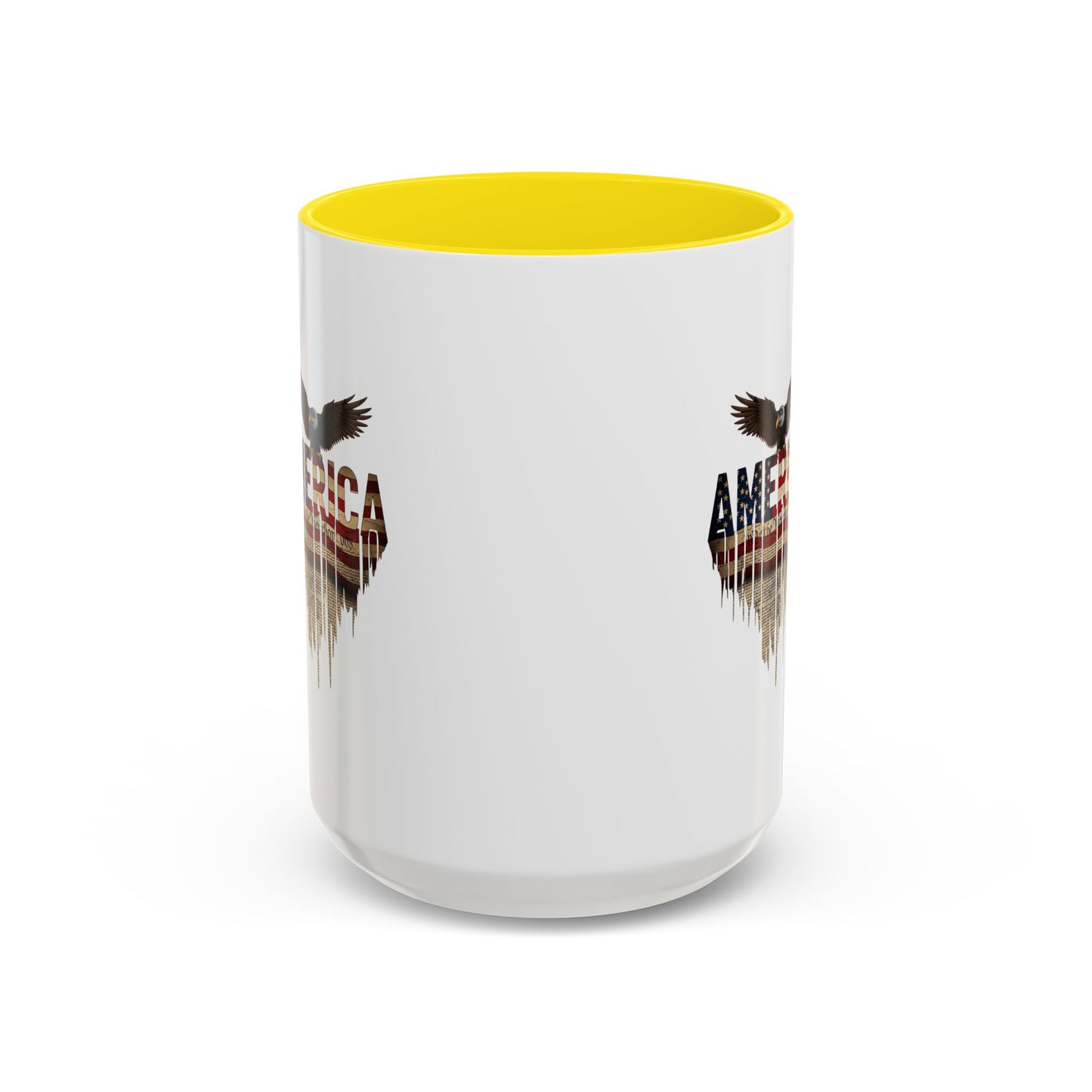 America Eagle Flag Accent Coffee Mug – Patriotic 11/15oz Ceramic