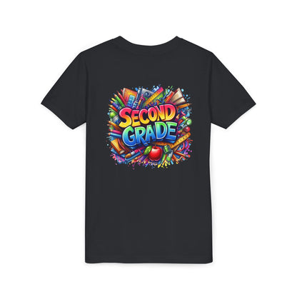 Second Grade Youth Tee — Colorful Back-to-School Kids T-Shirt