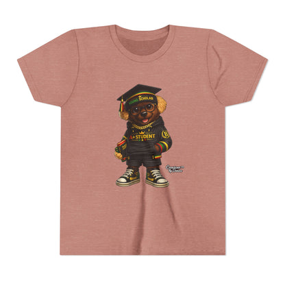 Youth Tee — Scholar Student Bear Graduation Graphic