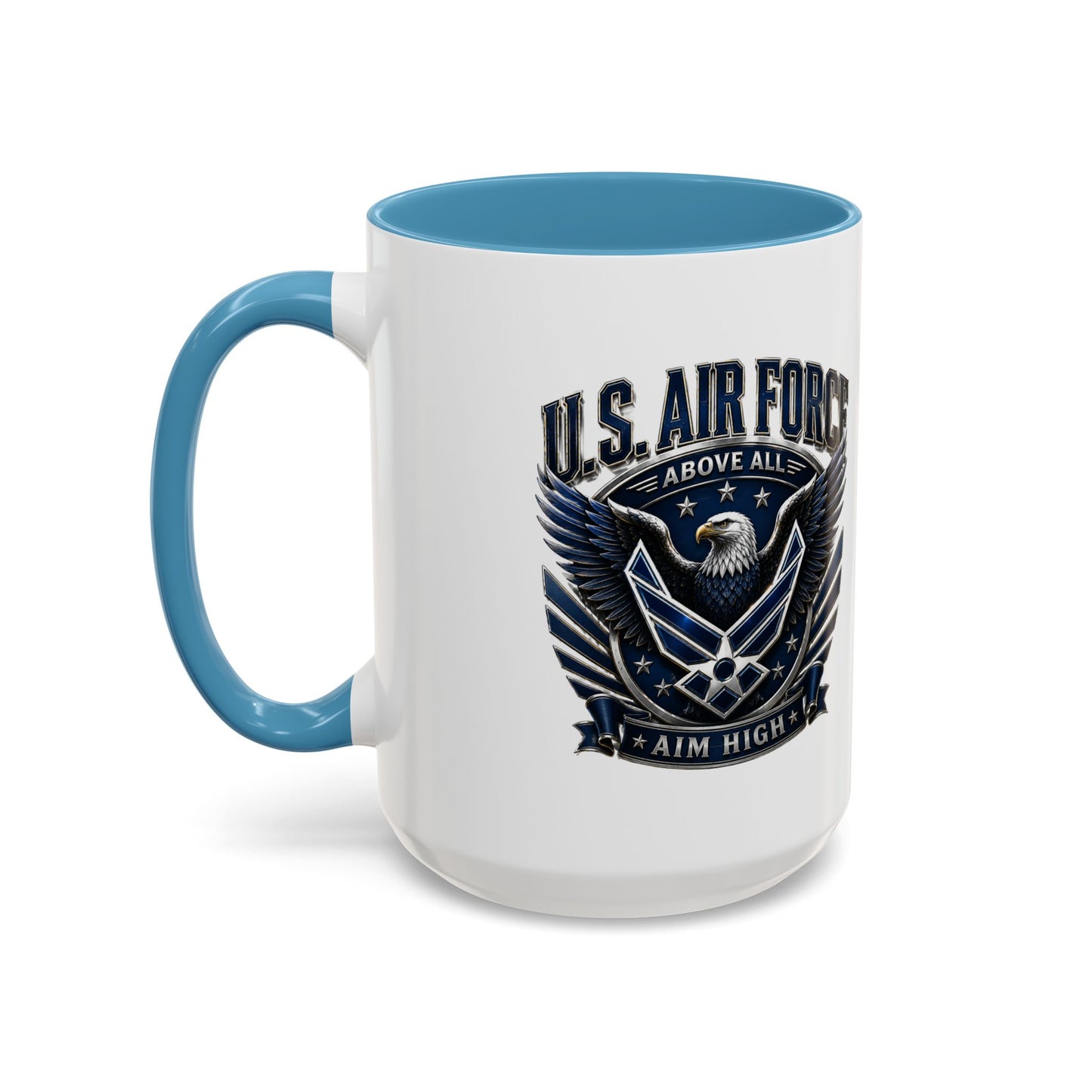 U.S. Air Force Eagle Coffee Mug – "Aim High" Accent Ceramic Mug (11/15oz)