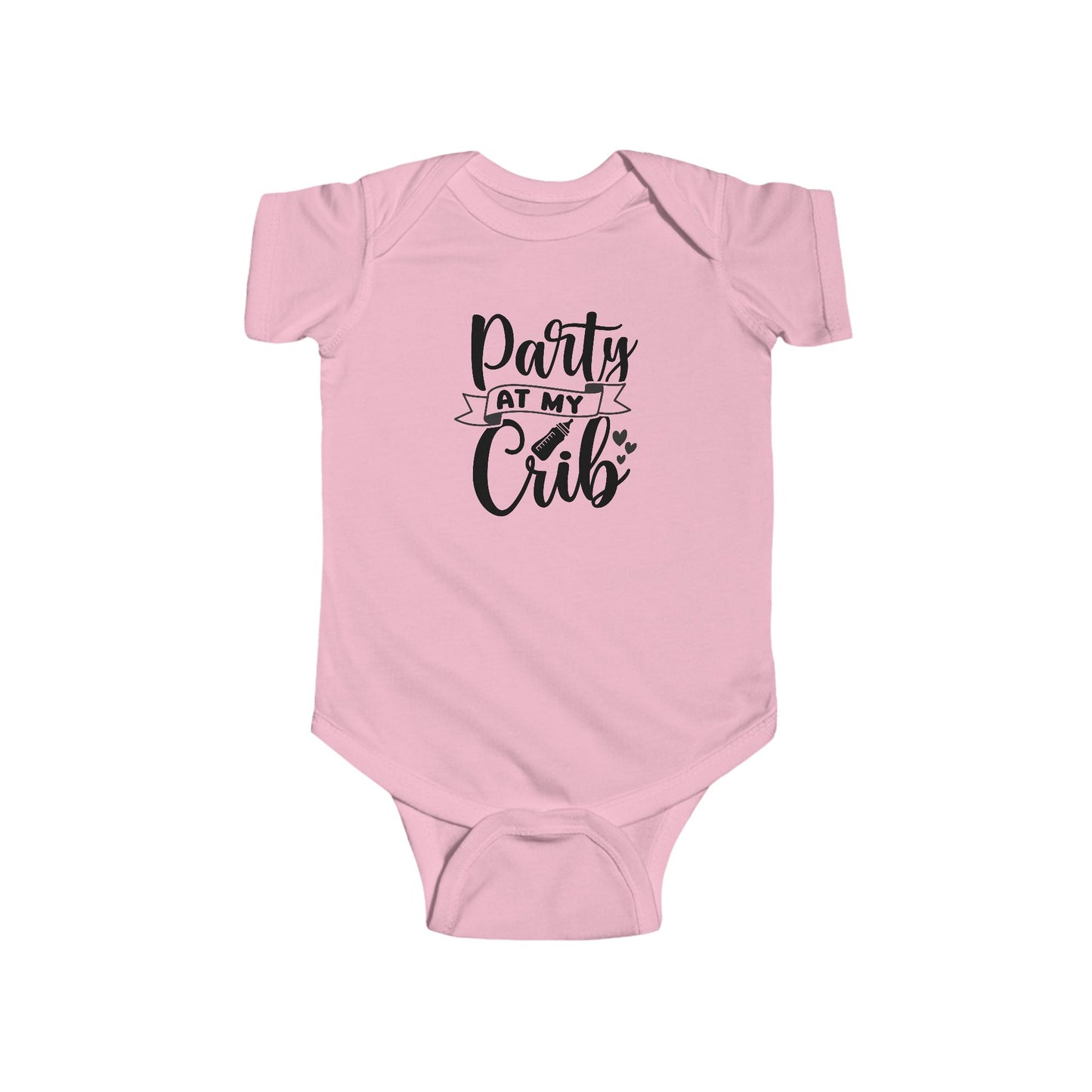 Infant Bodysuit — "Party at My Crib" Cute Baby Onesie, Newborn Shower Gift