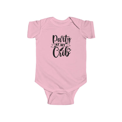 Infant Bodysuit — "Party at My Crib" Cute Baby Onesie, Newborn Shower Gift