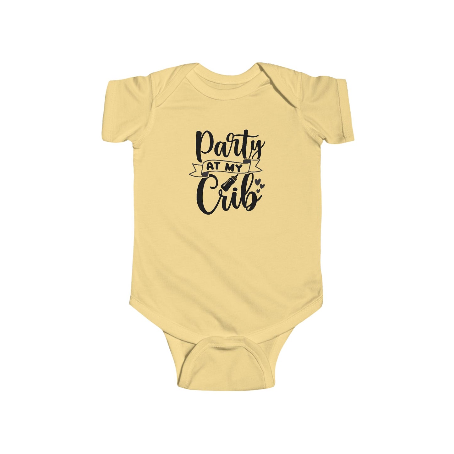Infant Bodysuit — "Party at My Crib" Cute Baby Onesie, Newborn Shower Gift