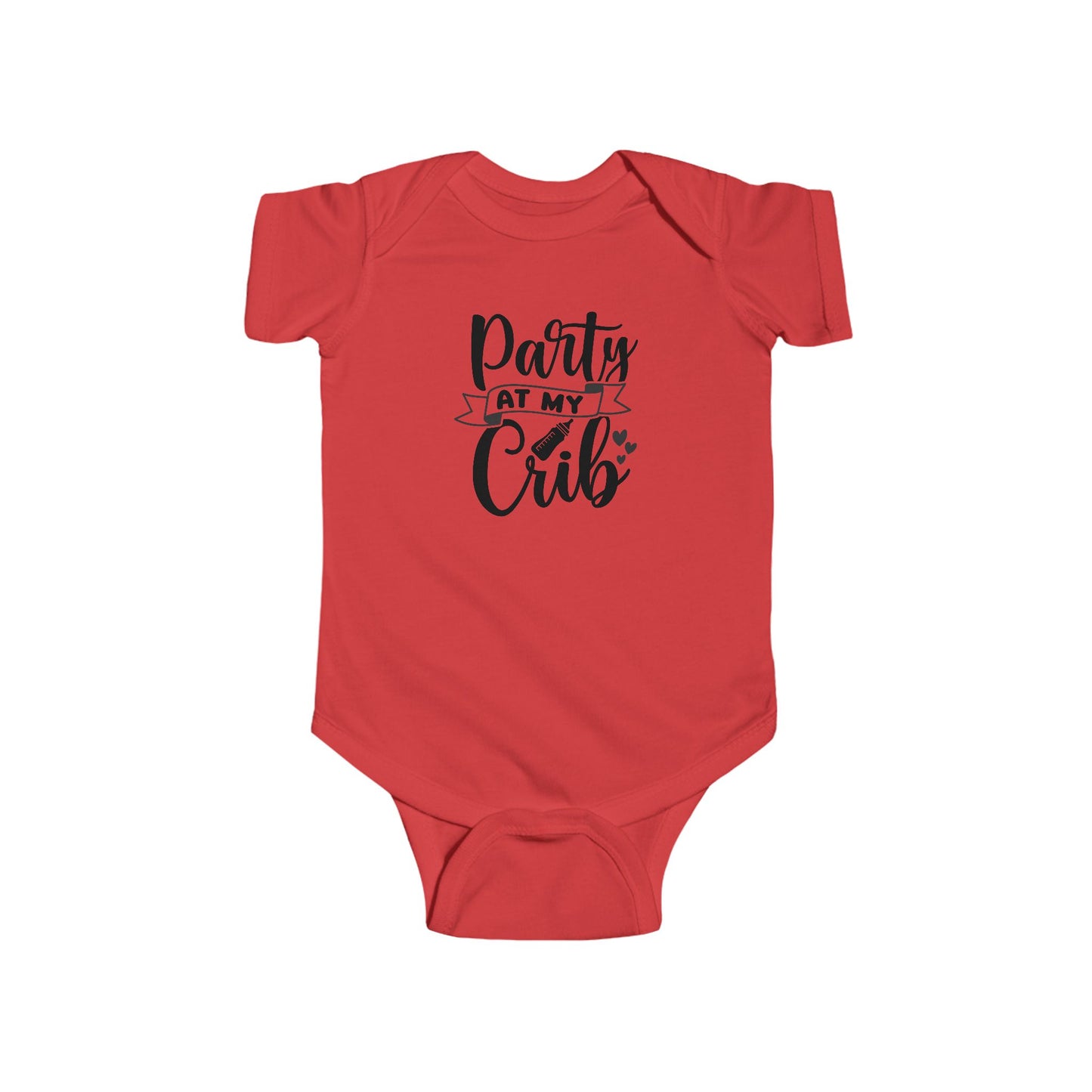 Infant Bodysuit — "Party at My Crib" Cute Baby Onesie, Newborn Shower Gift