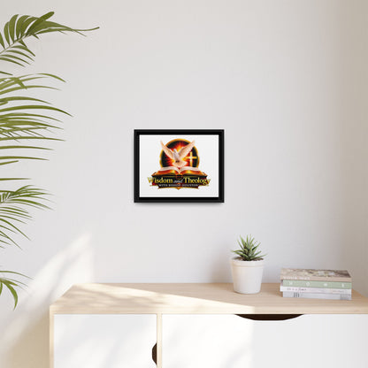 Framed Canvas Print — "Wisdom and Theology" Dove & Bible Wall Art