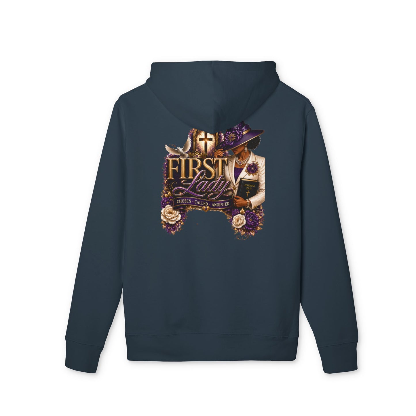 Hoodie — "First Lady" Vintage Floral Church Hat Design