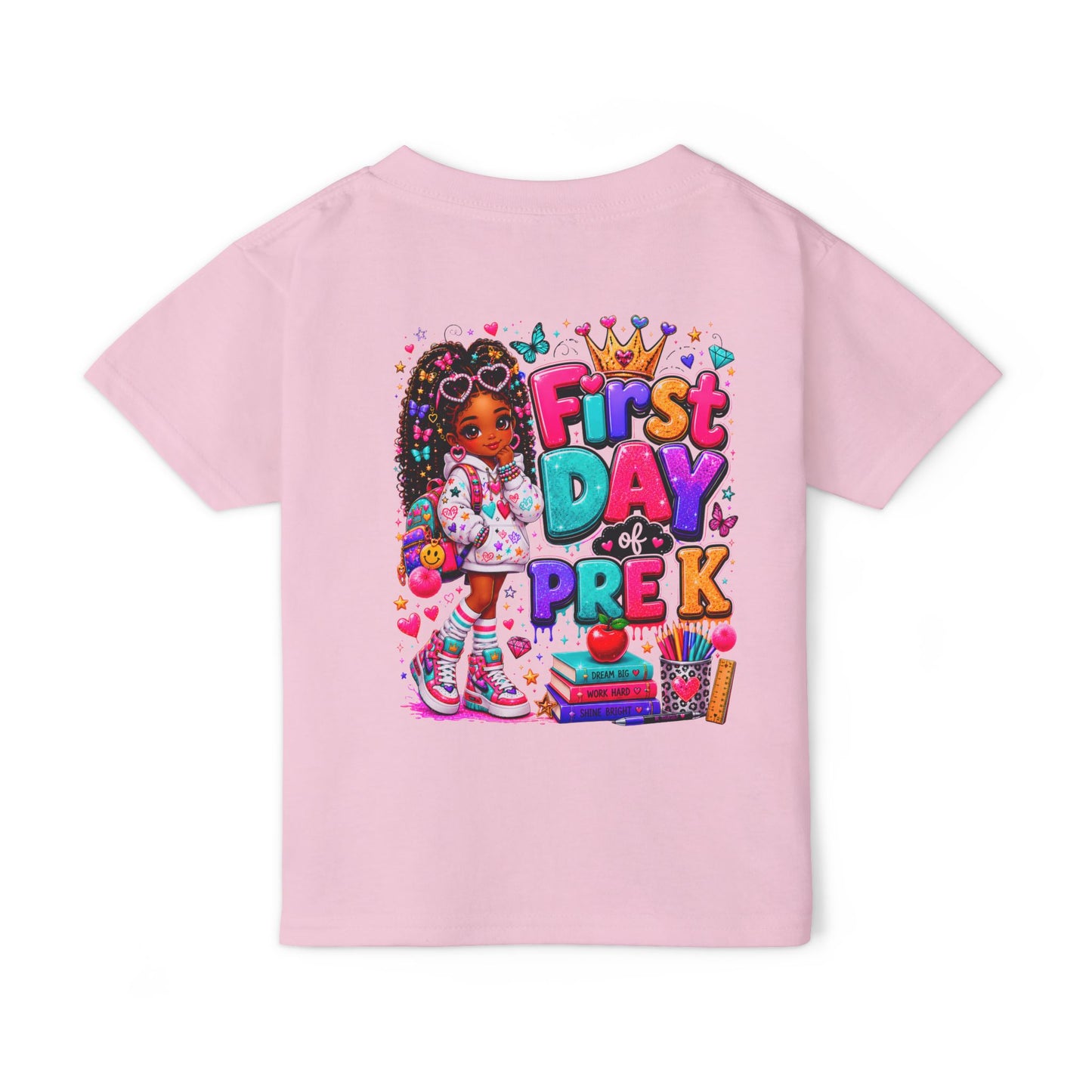 Toddler T-Shirt — "First Day of Pre-K" Colorful Back-to-School Graphic