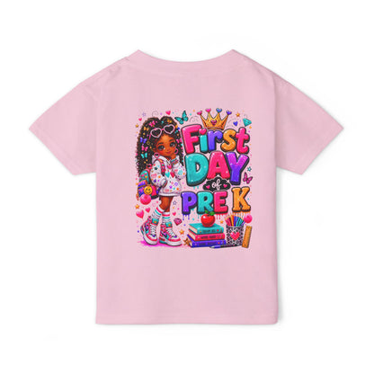 Toddler T-Shirt — "First Day of Pre-K" Colorful Back-to-School Graphic