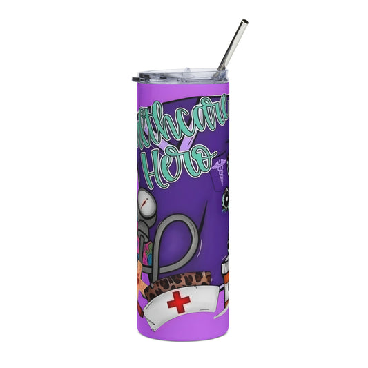 20oz Stainless Steel Tumbler — "Healthcare Hero" Nurse Travel Mug, Medical Staff Gift