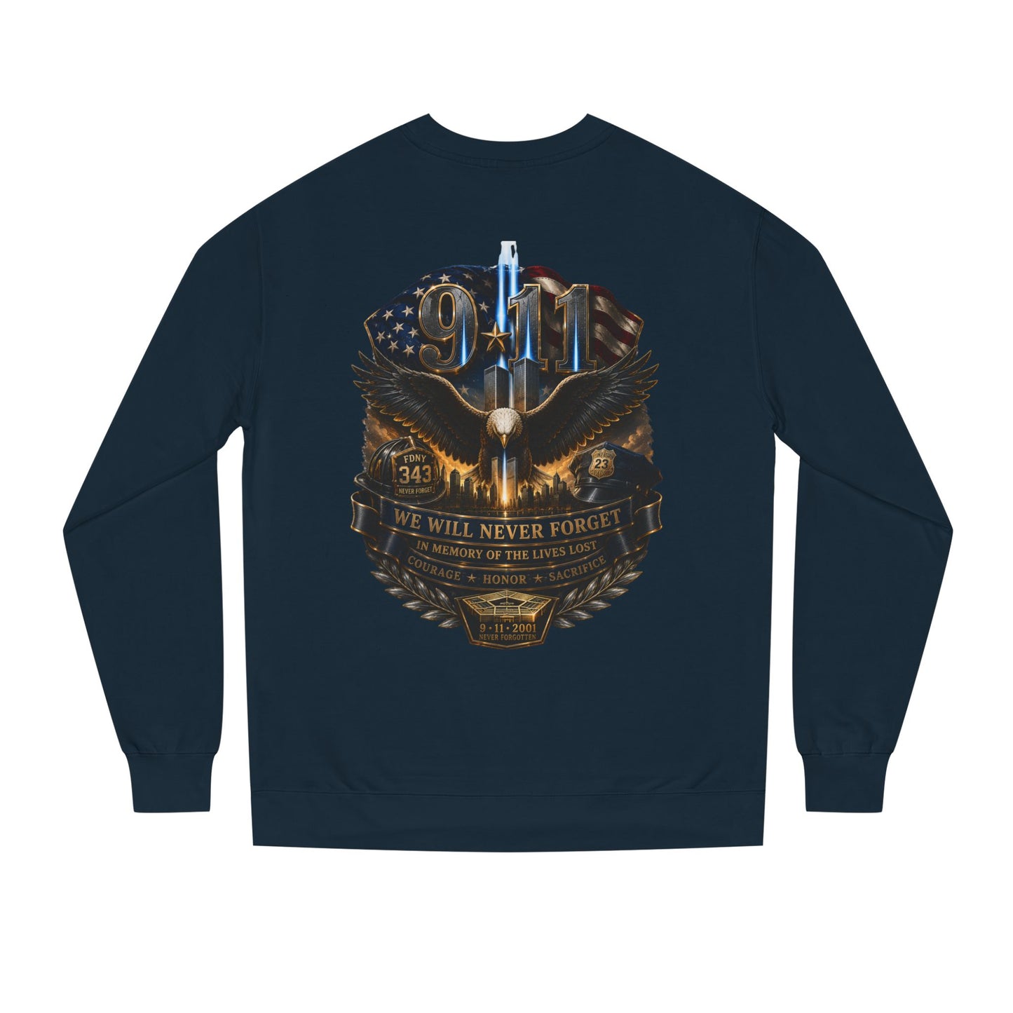 9/11 Memorial Sweatshirt — Never Forget Tribute Crewneck