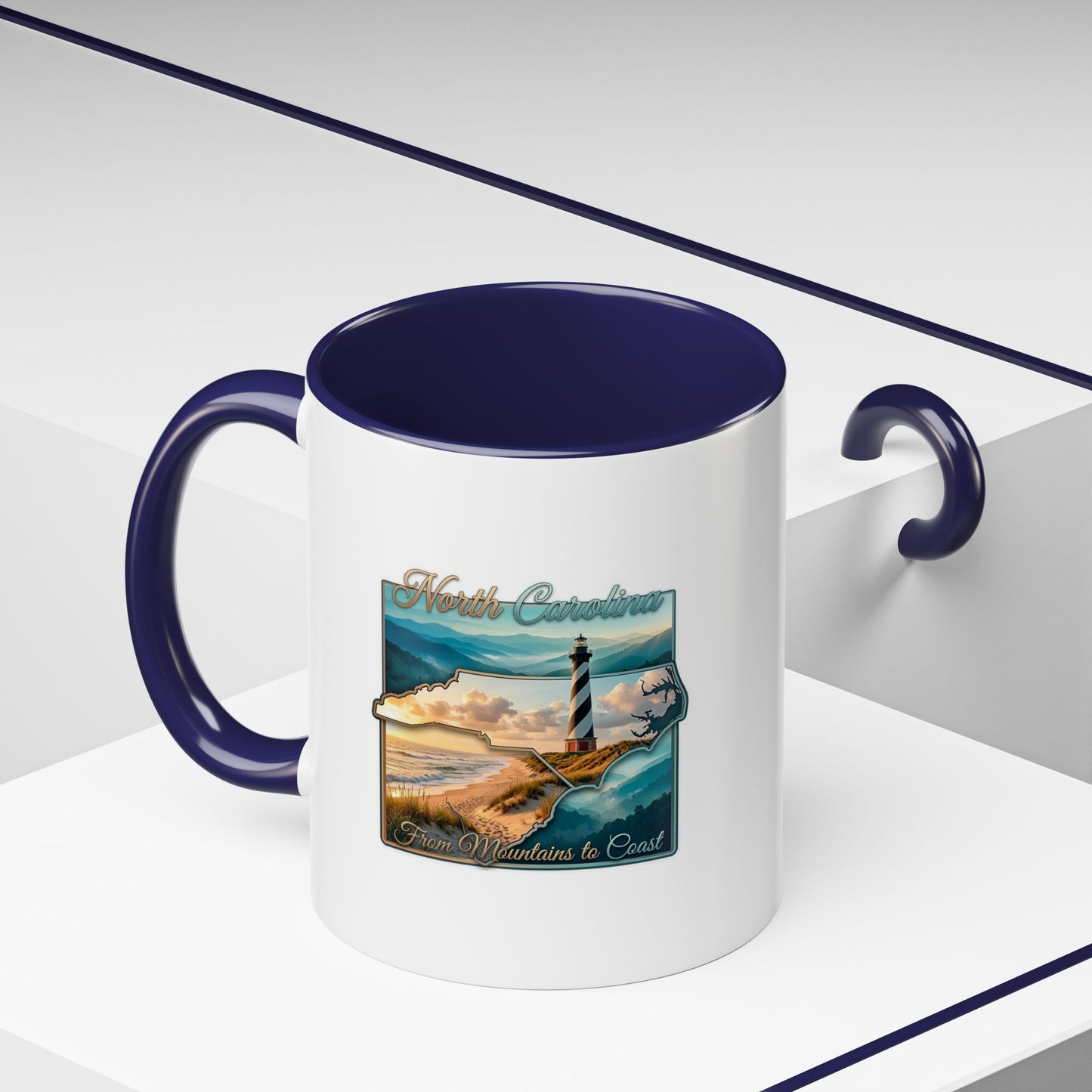 Coastal Lighthouse Coffee Mug – From Mountains to Coast Accent Mug
