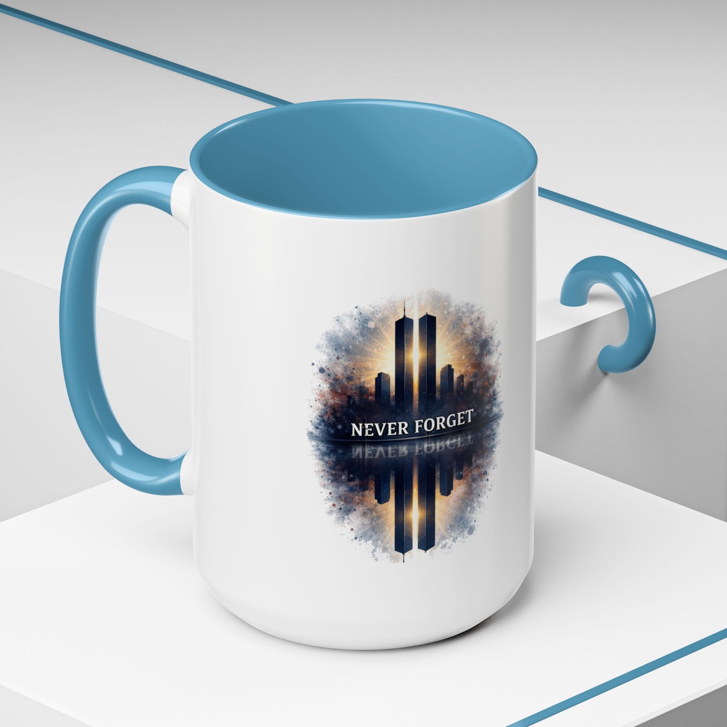 Never Forget 9/11 Memorial Accent Coffee Mug (11/15oz)