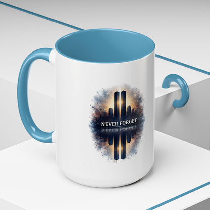 Never Forget 9/11 Memorial Accent Coffee Mug (11/15oz)
